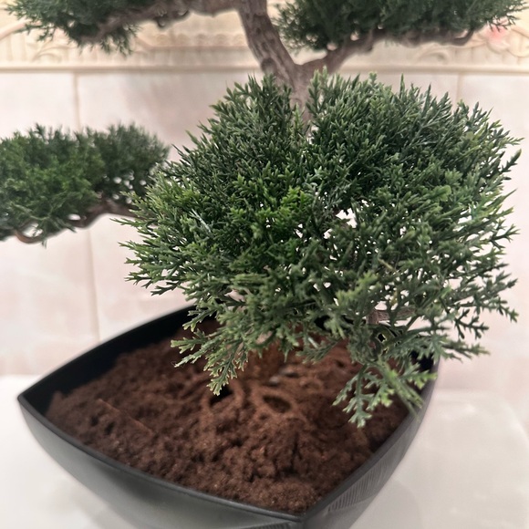 Artificial Elegant Bonsai Pine Tree Plastic Simulation Potted Plant Decorative - Picture 2 of 16